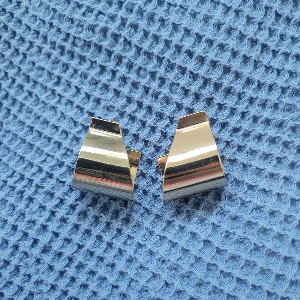 Jenny Bird Silver Sculptural Earrings